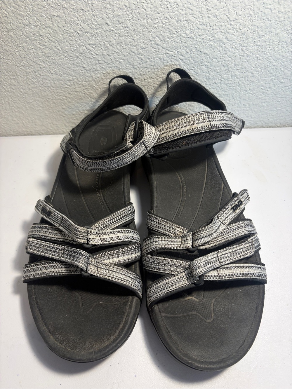 Teva Women’s Black Sandals with Gray Straps